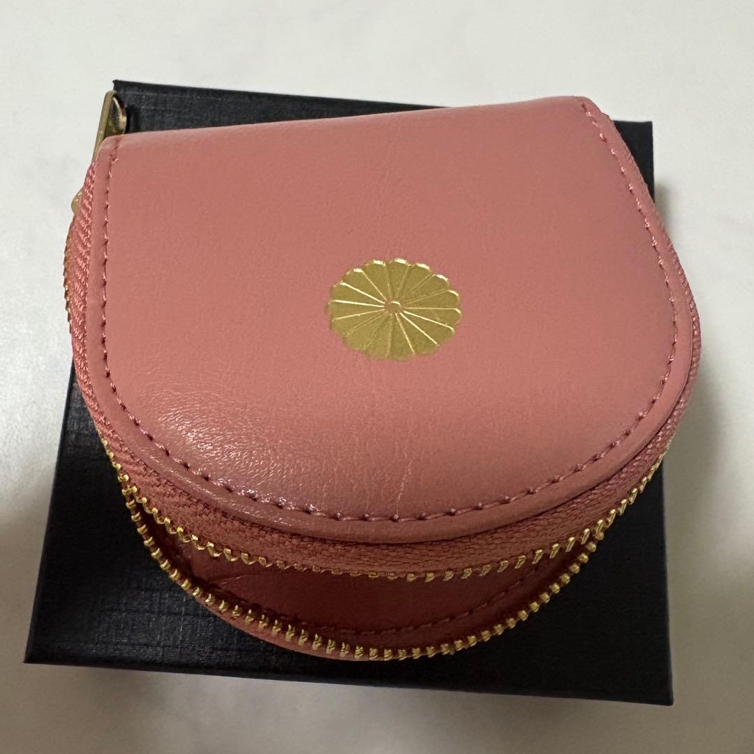 【皇居限定】桜ピンク 馬蹄型小銭入 ケース　財布　皇居財布　箱付き