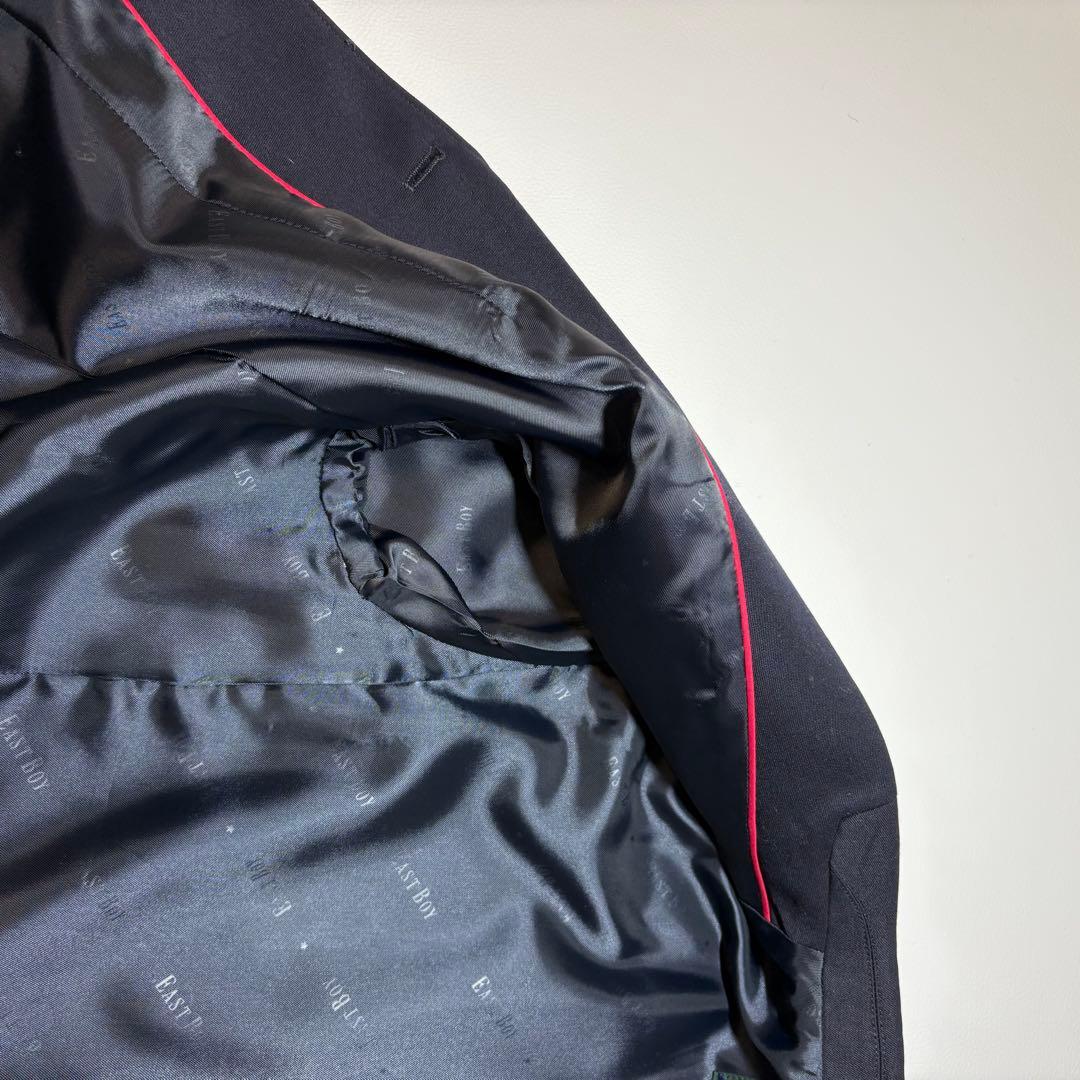 美品✨イーストボーイ 11号 紺ブレ エンブレム 金ボタン ネイビー 裏地ロゴ