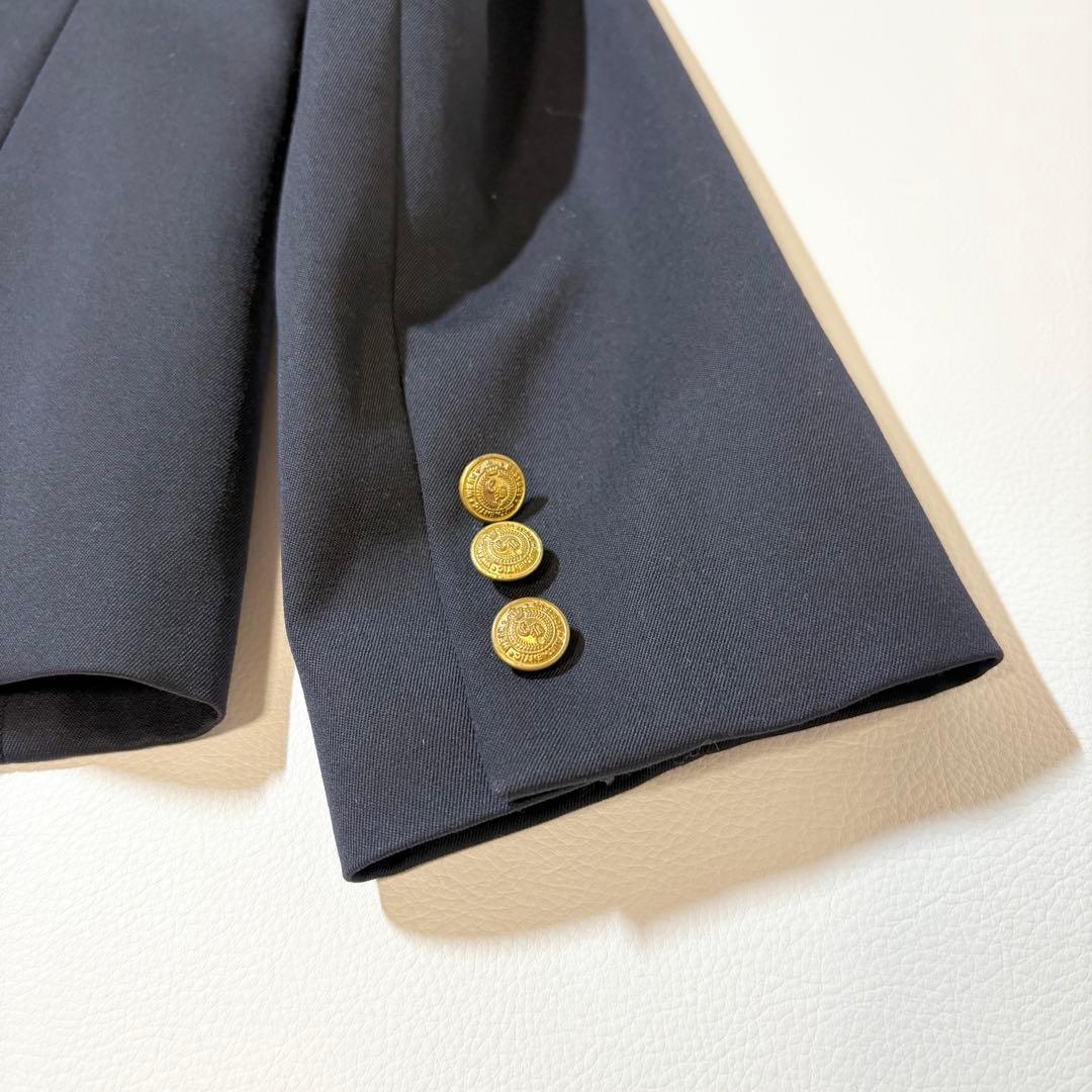 美品✨イーストボーイ 11号 紺ブレ エンブレム 金ボタン ネイビー 裏地ロゴ