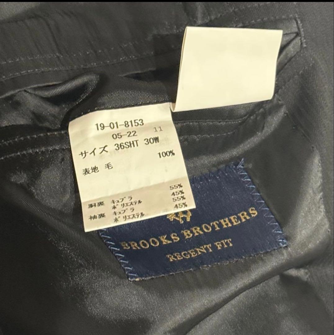 極美品 近年 ブルックスブラザーズ セットアップ スーツ 黒 ウール ブラック