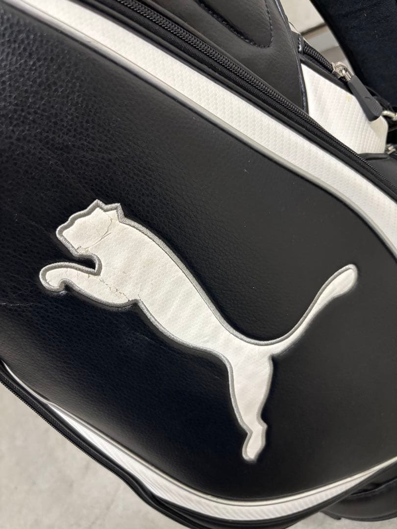 PUMA プーマ　キャディバッグ 黒/白　ゴルフバック　比較的美品