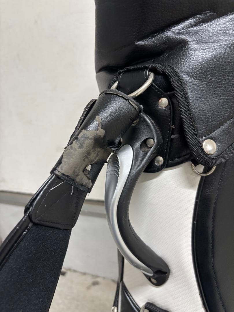 PUMA プーマ　キャディバッグ 黒/白　ゴルフバック　比較的美品