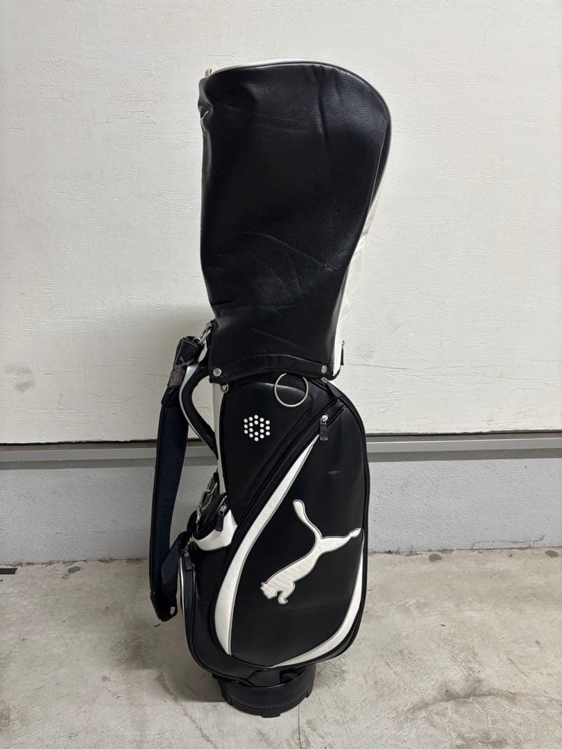 PUMA プーマ　キャディバッグ 黒/白　ゴルフバック　比較的美品