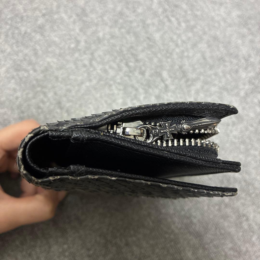 アルテミスクラシック　グレーパイソンミディアムウォレット