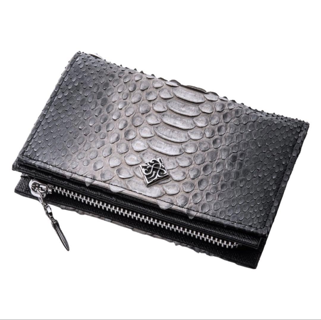 アルテミスクラシック　グレーパイソンミディアムウォレット