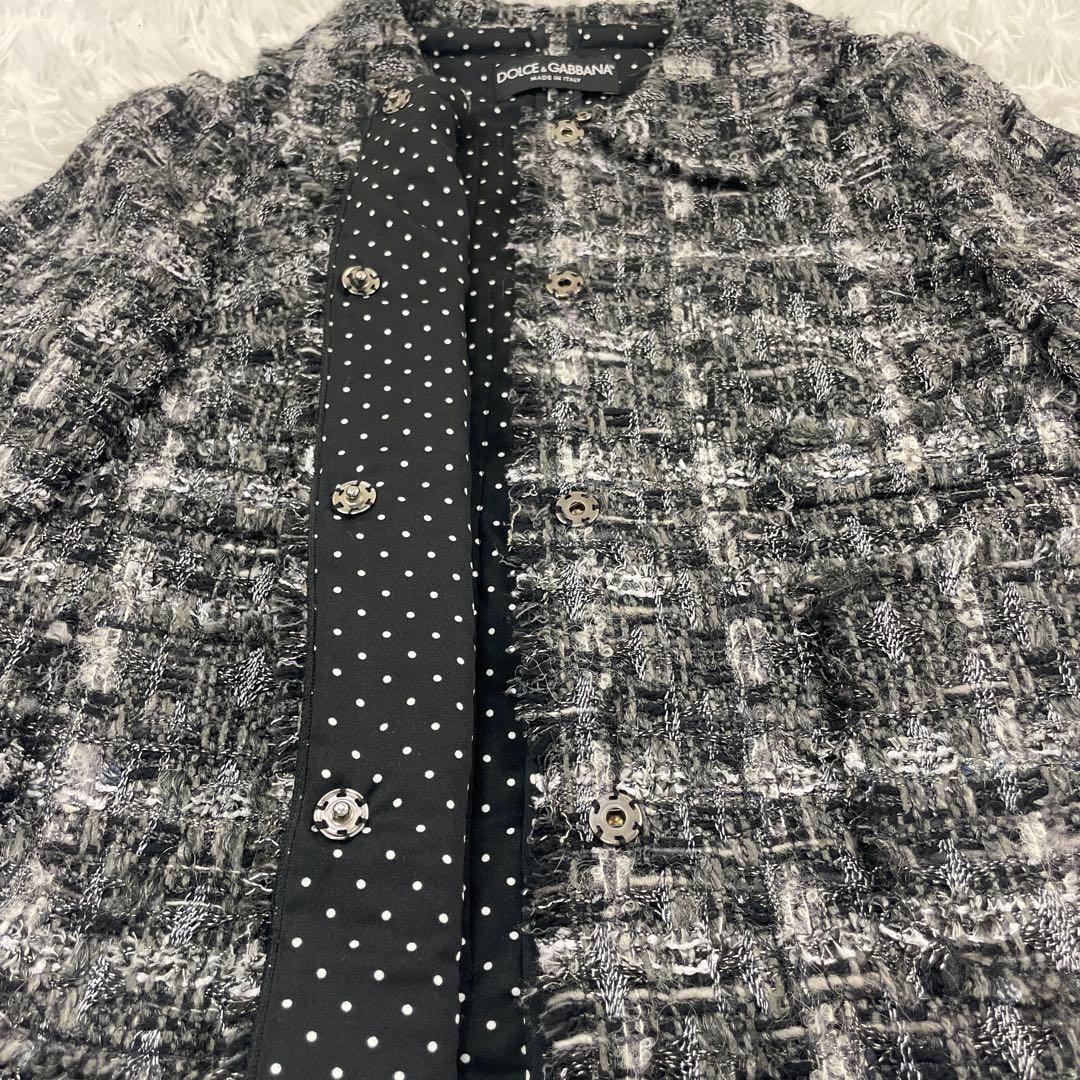 DOLCE&GABBANA/ドルチェ&ガッパーナ、ツィードジャケット、軽量、36