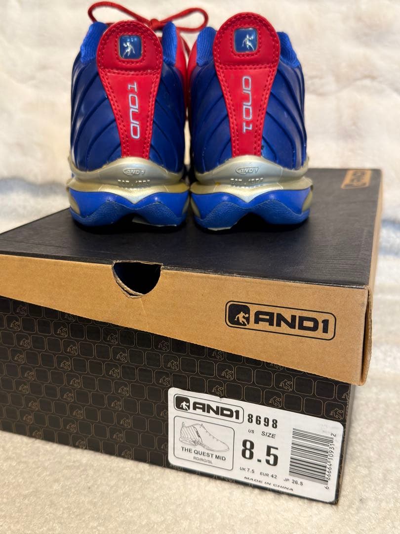 AND1 バスケットボールシューズ 赤青