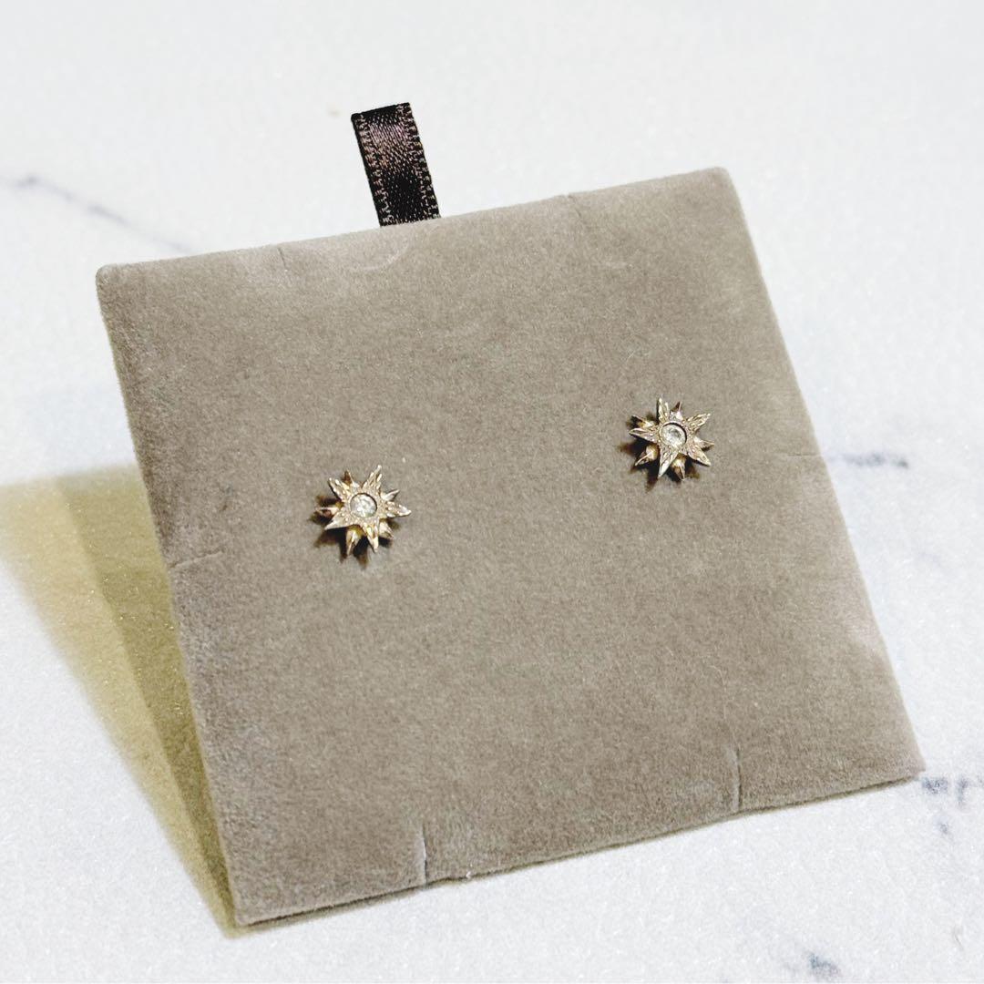 cuicuiK10YG ダイヤモンドピアス 星 0.06ct 定価33,000円