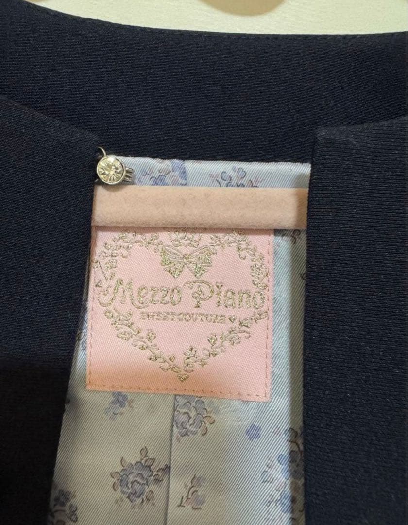 新品　メゾピアノ　裾スカラップジャケット 花　リボン　フォーマル　タグ付き