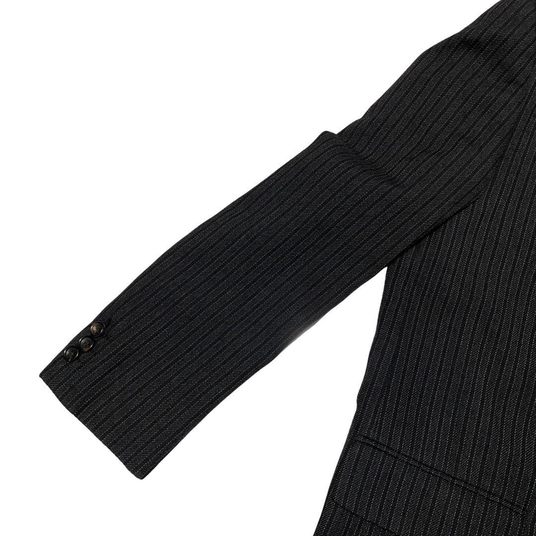 田中期　コムデギャルソンオム　セットアップ　ストライプ　メンズS ダークグレー