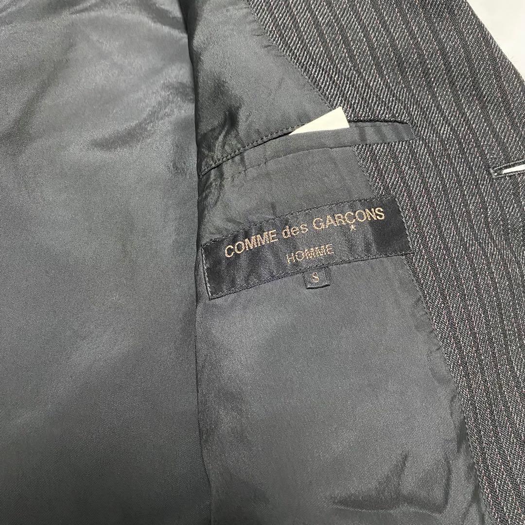 田中期　コムデギャルソンオム　セットアップ　ストライプ　メンズS ダークグレー