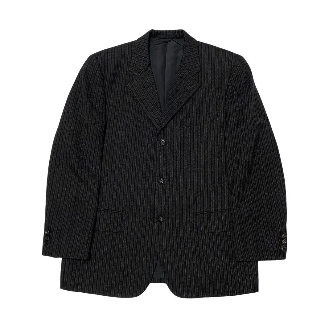 田中期　コムデギャルソンオム　セットアップ　ストライプ　メンズS ダークグレー