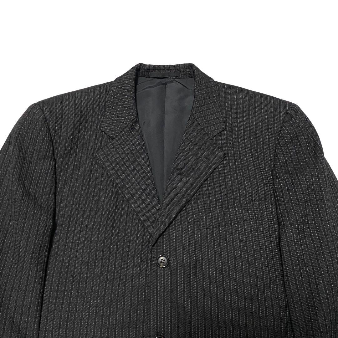 田中期　コムデギャルソンオム　セットアップ　ストライプ　メンズS ダークグレー