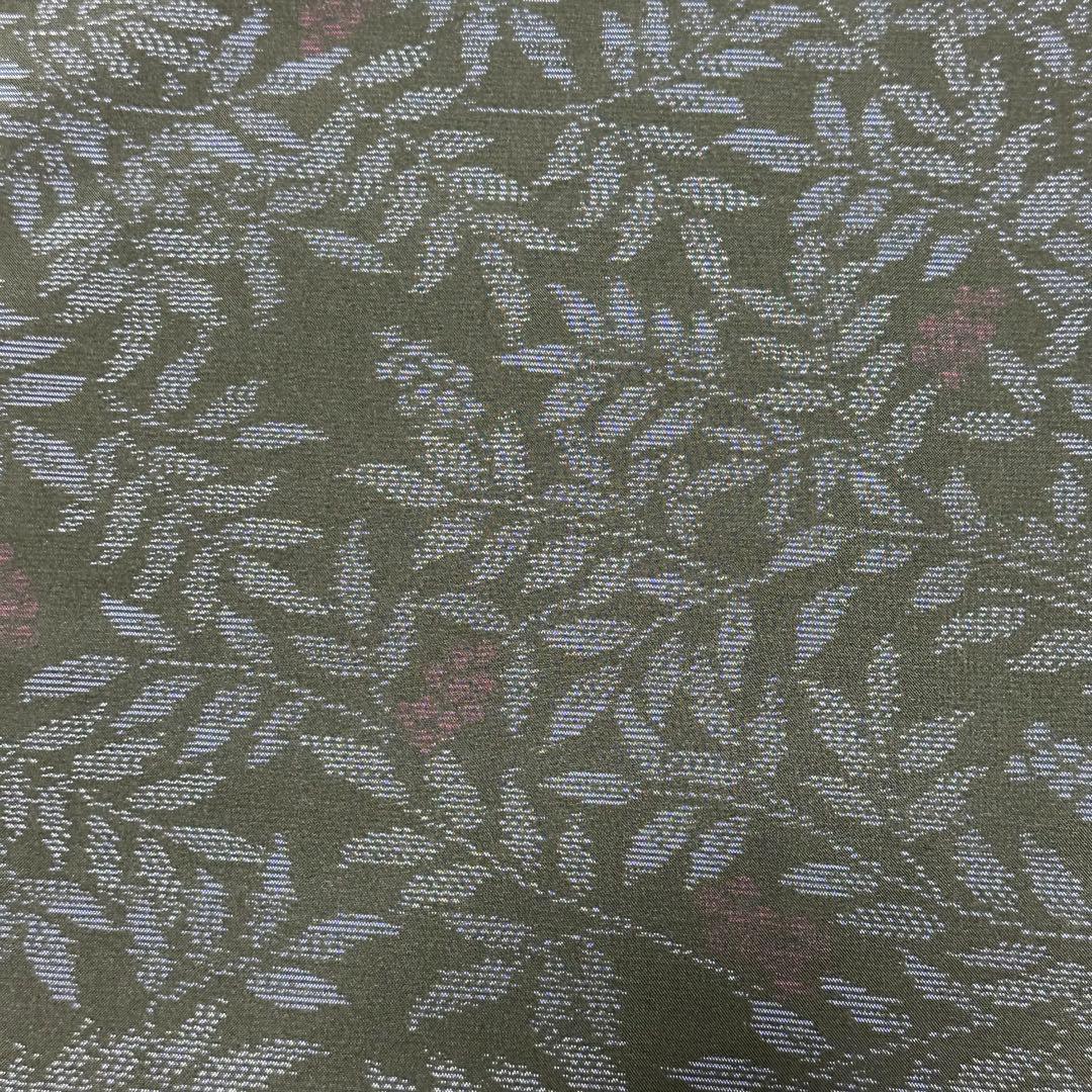 着物リメイク 大島紬からフリル襟の後ろボタンワンピース(M)