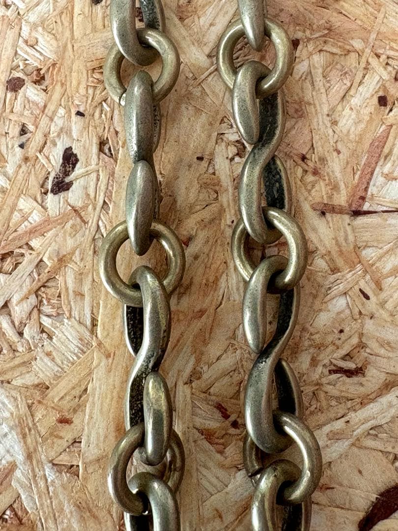 真鍮無垢　ウォレットチェーン　Sカン　金　brass 極