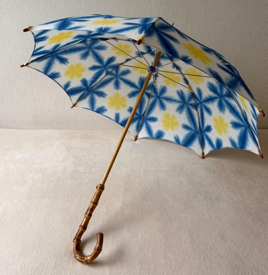 京都 老舗「藤井絞り」完売品 麻100% UV加工 美品 すぐに匿名発送します