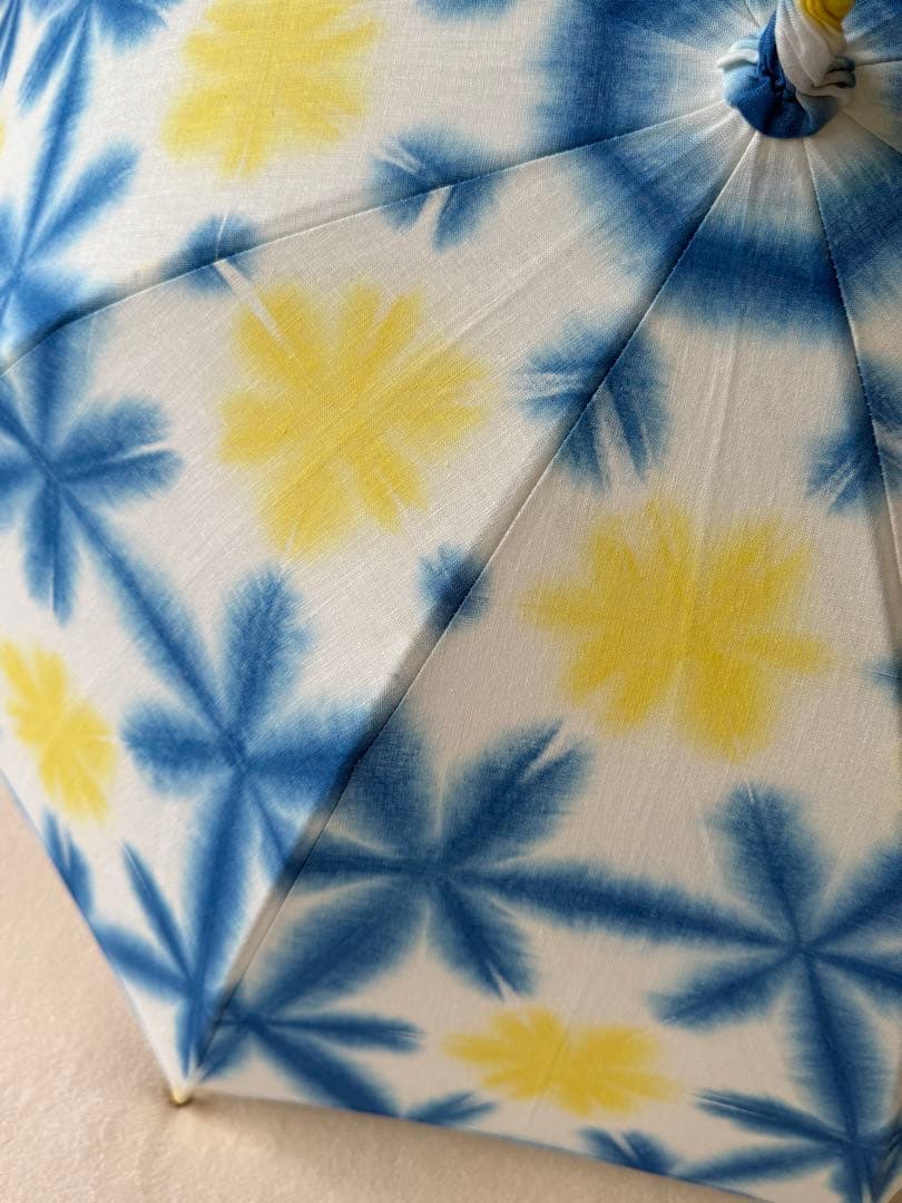 京都 老舗「藤井絞り」完売品 麻100% UV加工 美品 すぐに匿名発送します