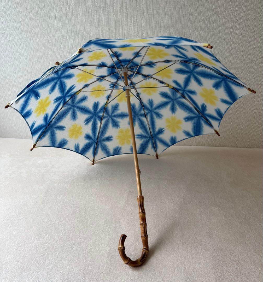 京都 老舗「藤井絞り」完売品 麻100% UV加工 美品 すぐに匿名発送します