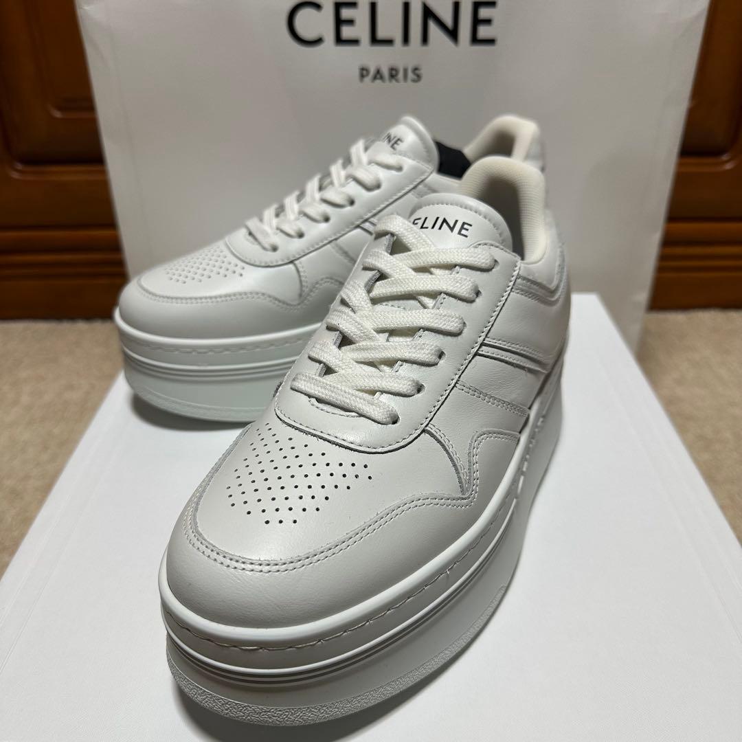 セリーヌ CELINE 厚底　ブロックスニーカー　白 23.5㎝　【36】