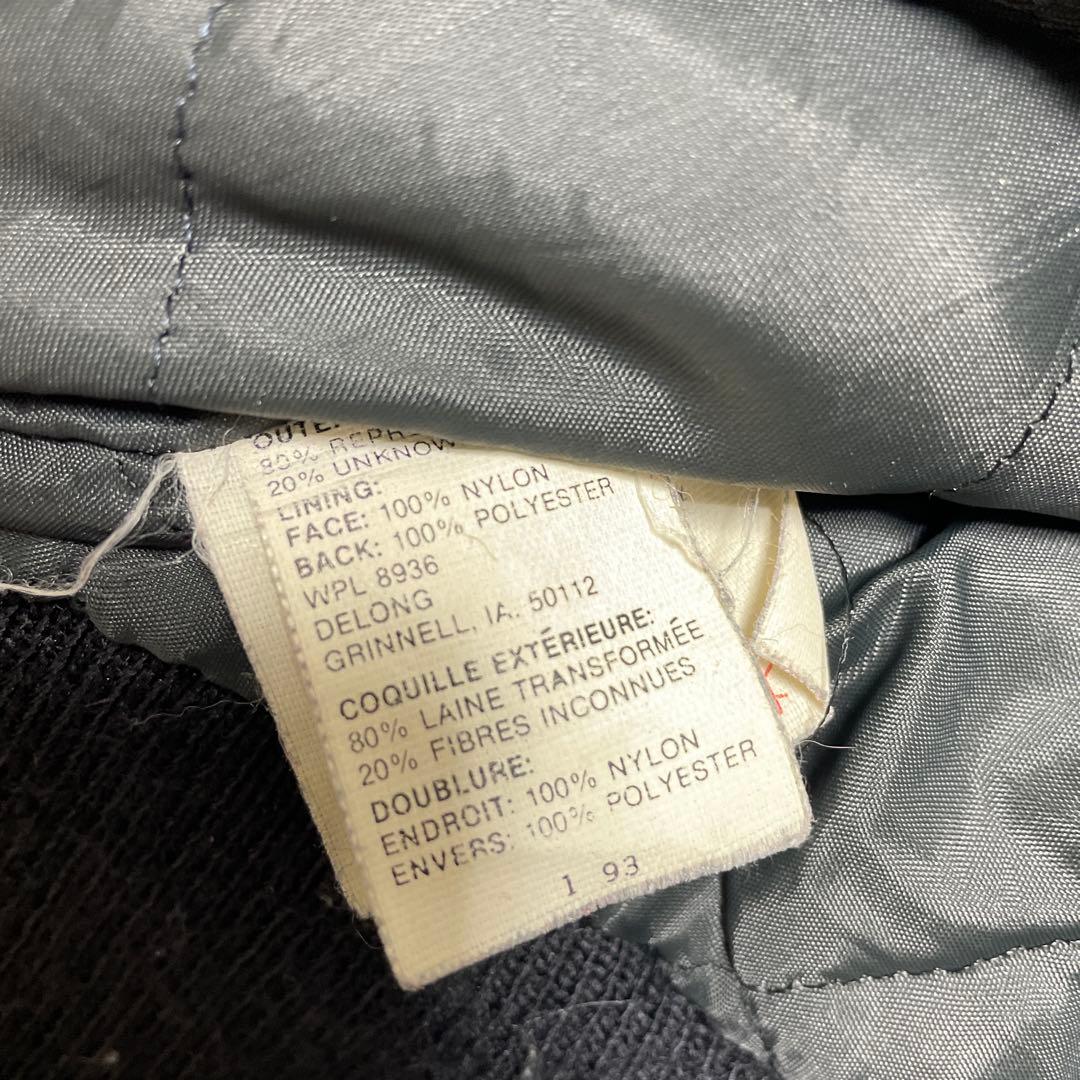 DeLong デロング　ウールスタジアムジャンパー　フェイクレザー　ブルゾン3X