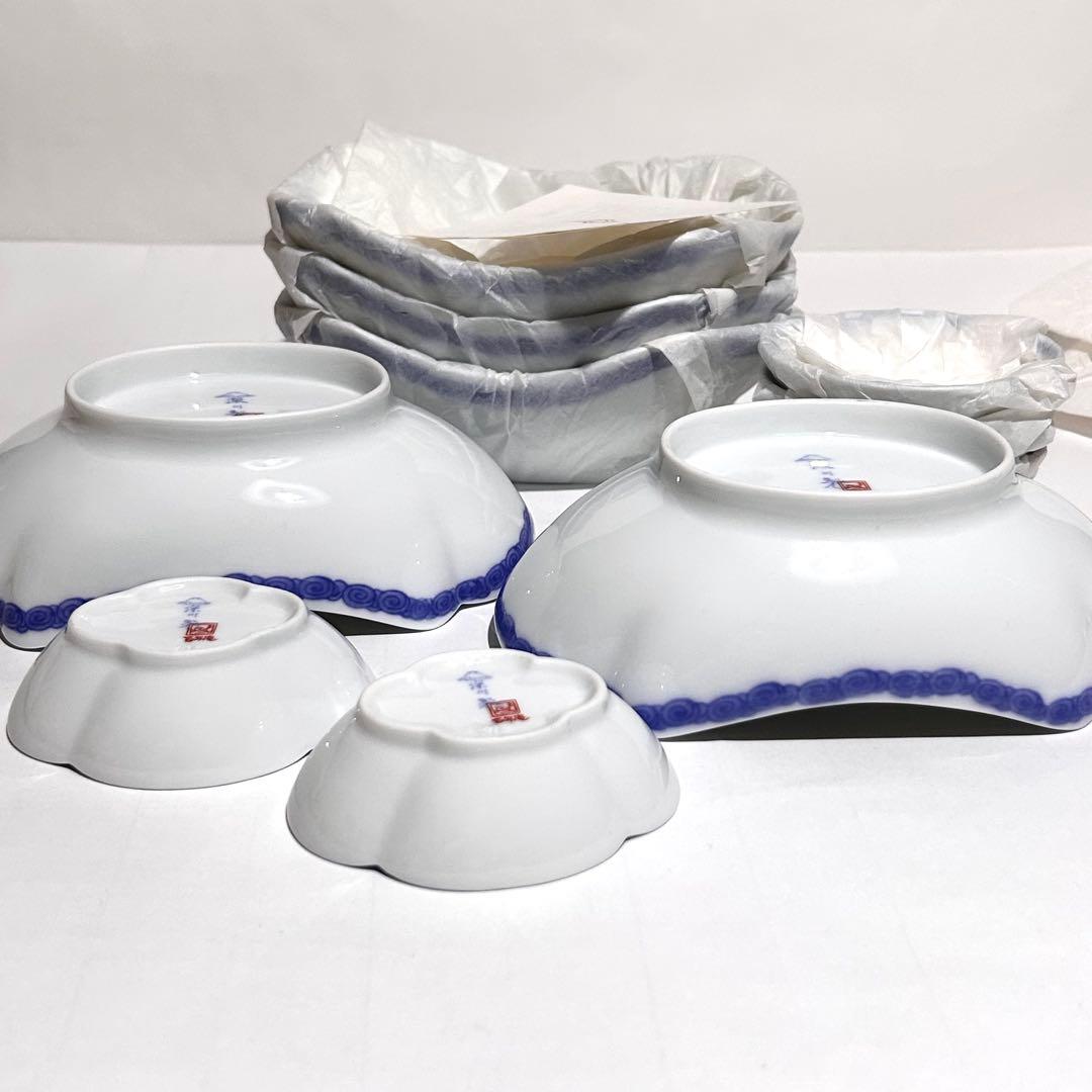 【新品・未使用品】深川製磁 百年庵 六瓢（むびょう）舟形皿 刺身皿 醤油皿