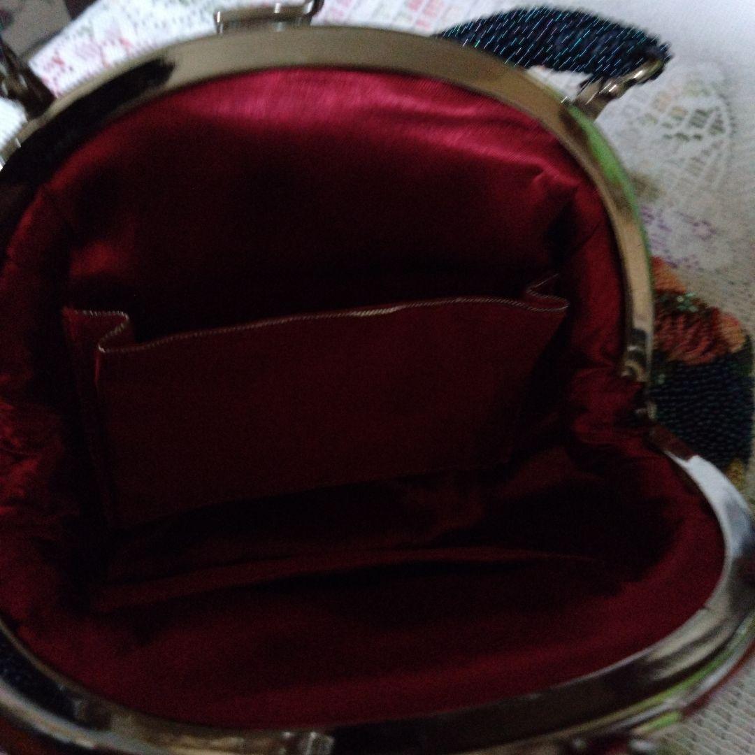 花柄刺繍ビーズバッグ昭和レトロ、和装、浴衣洋装などです。