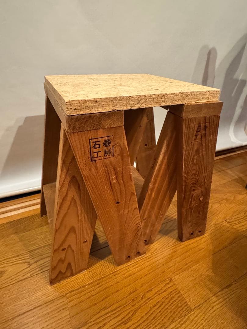 石巻工房AA ロウスツール 2脚セット　ヴィンテージ