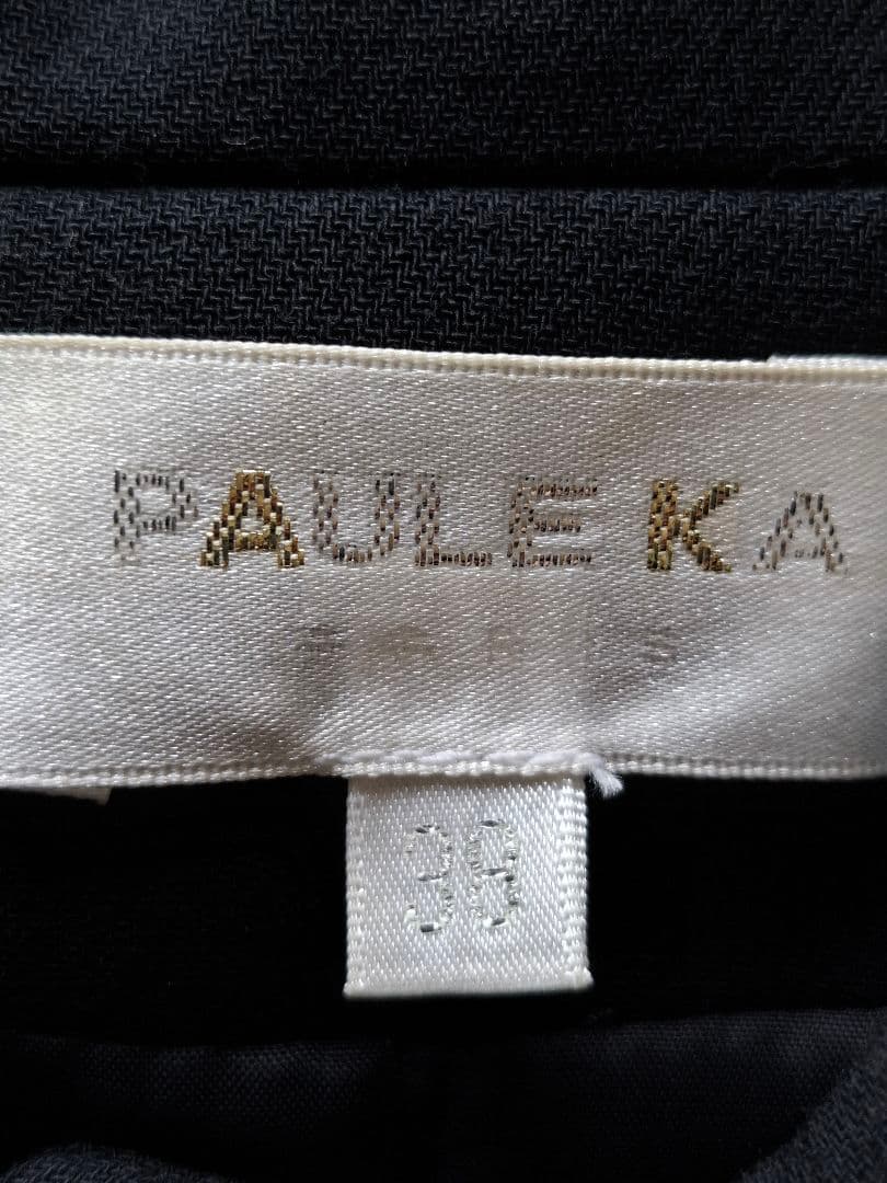 最終値下げ　極美品、希少 PAULEKA ブラック コート サイズ38