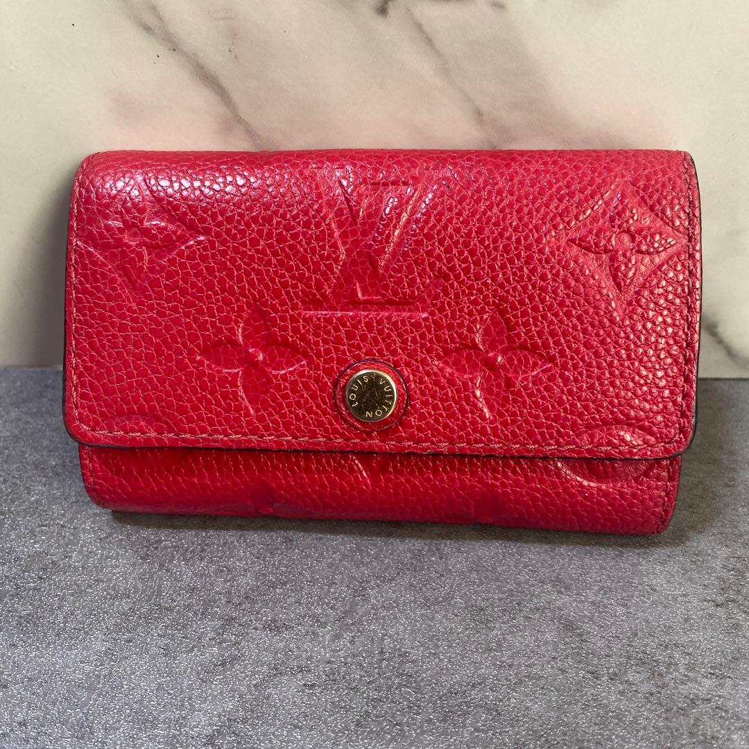 ✨箱付き✨モノグラム アンプラント ミュルティクレ６ キーケース　赤