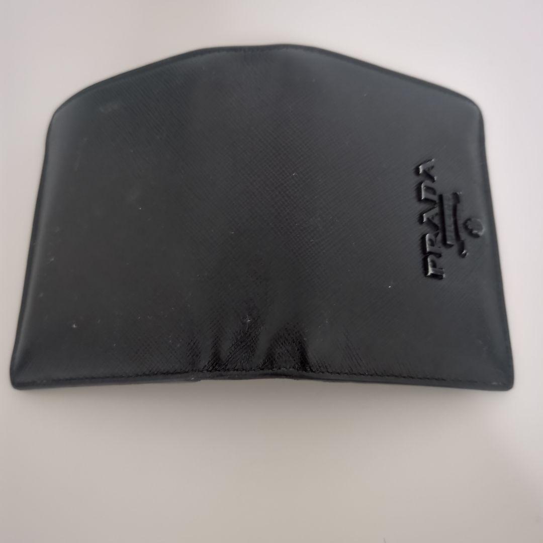 PRADA プラダ　サフィアーノ　オールブラック　二つ折り財布