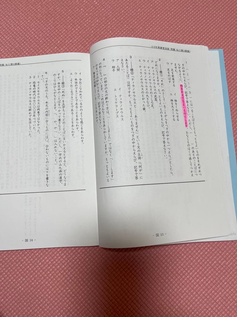 希学園小3  春期/夏期/冬期講習テキスト　算数　国語　理科　2018年度使用版