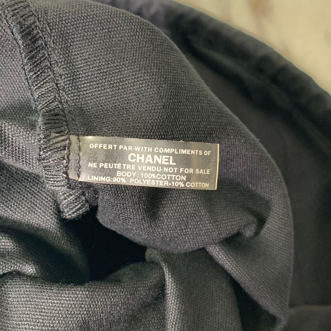 CHANEL ナップサック ロゴプリント ブラック 非売品 make up