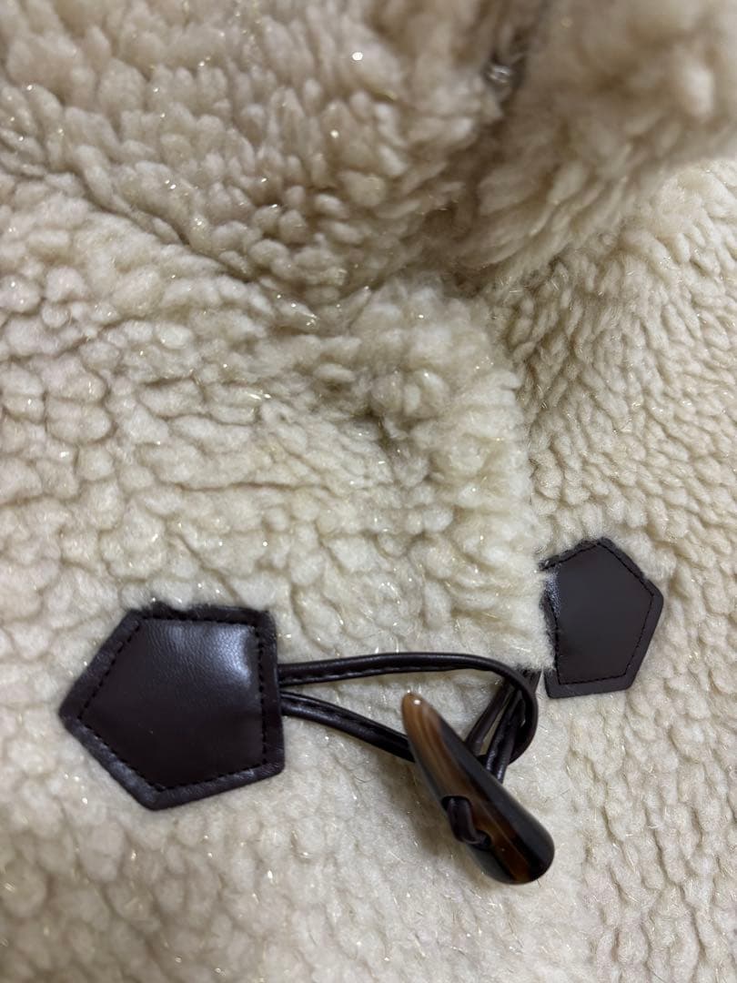 REMOON ラメボアスタンドジャケット ゆづき　アイボリー