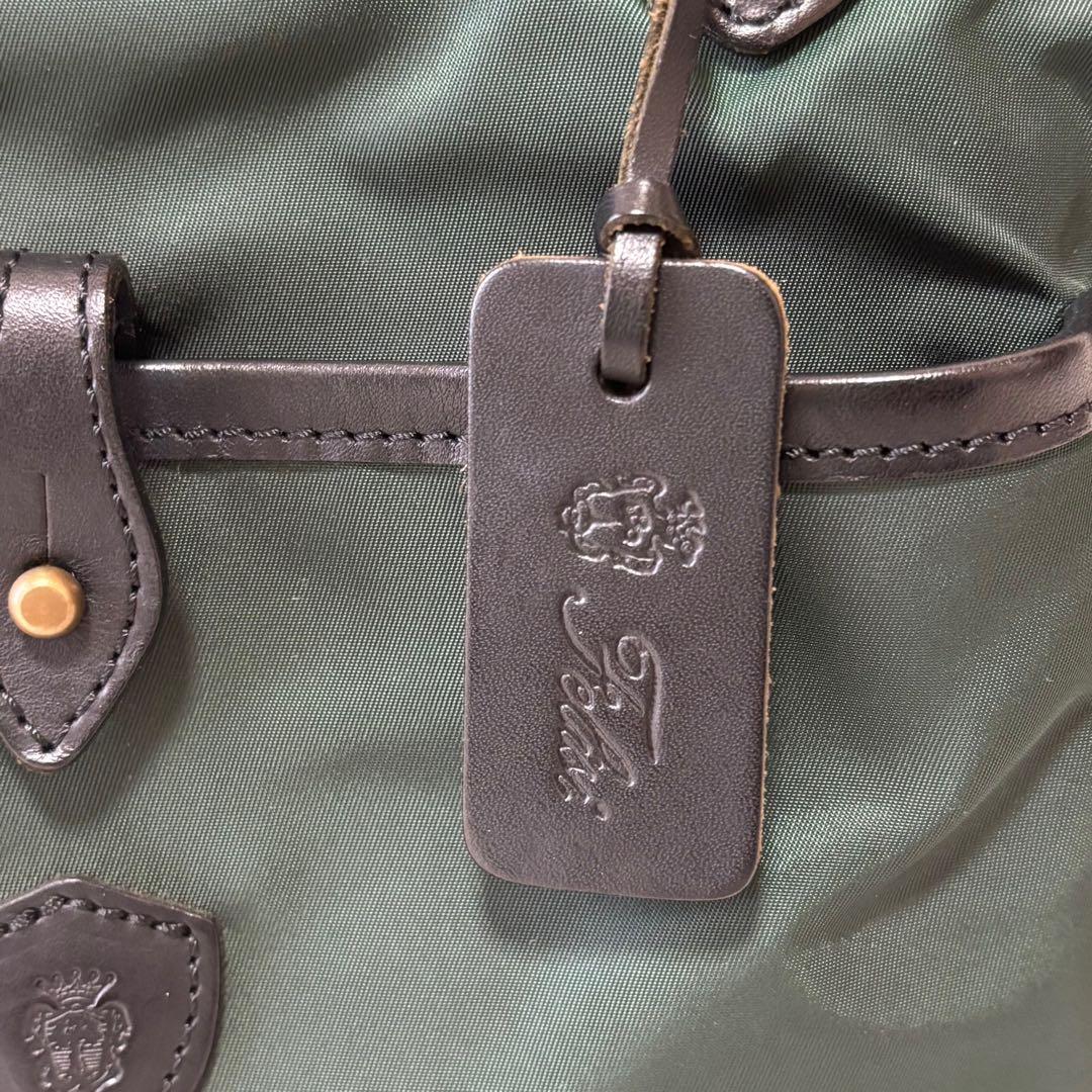 良品✨ フェリージ トートバッグ ナイロン レザー ダークグリーン イタリア製