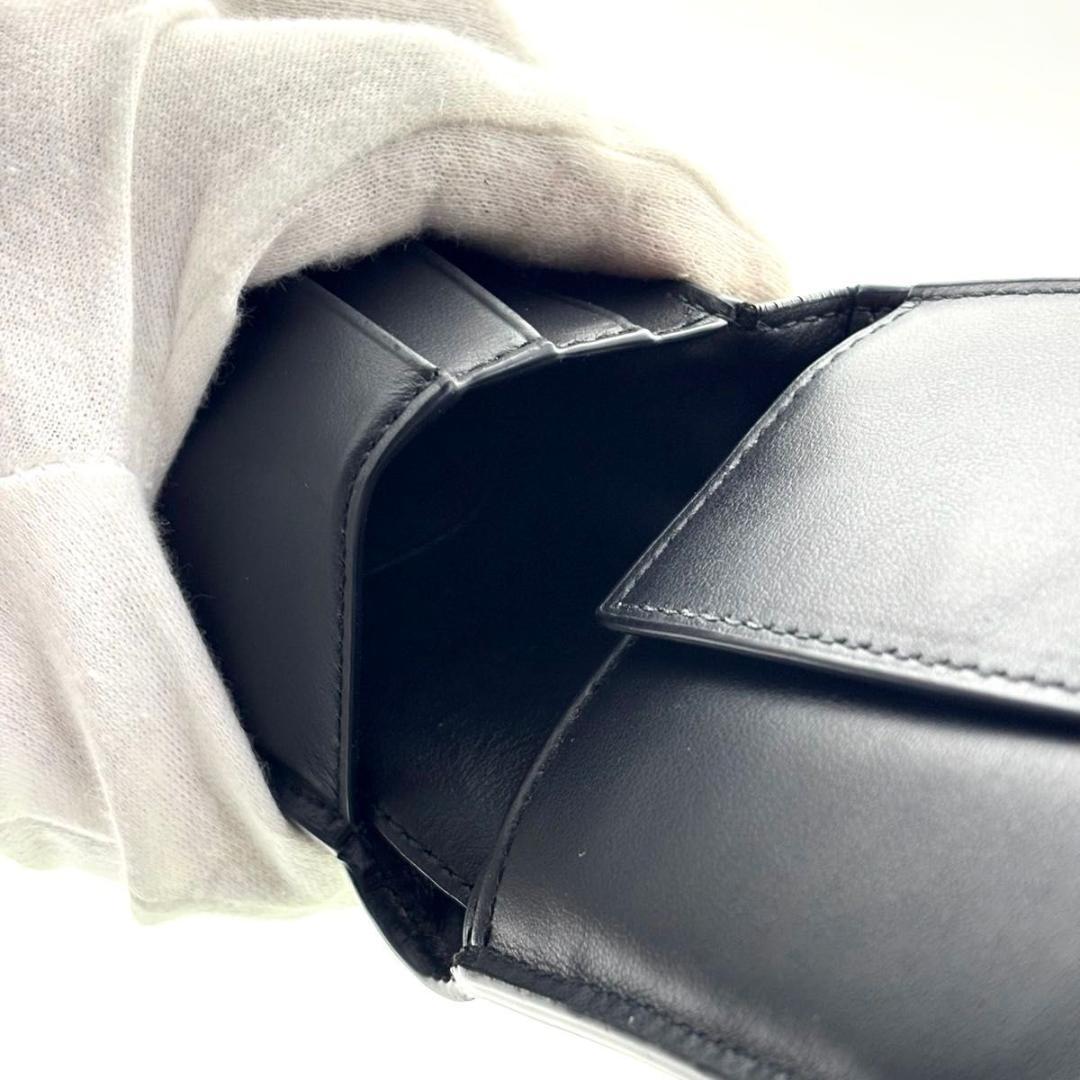 【未使用に近い】ボッテガヴェネタ カセット ブラック ２つ折り財布 ブラック