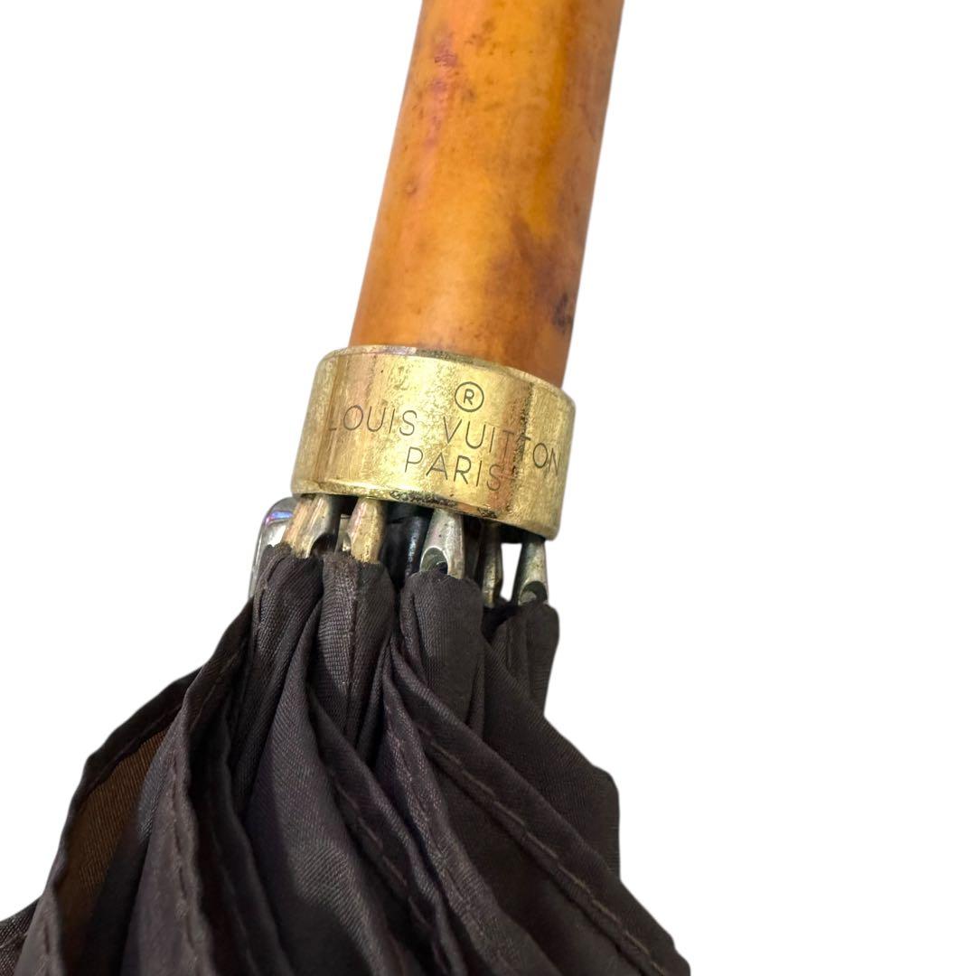 美品 LOUIS VUITTON 傘 モノグラム 総柄 ブラウン LV