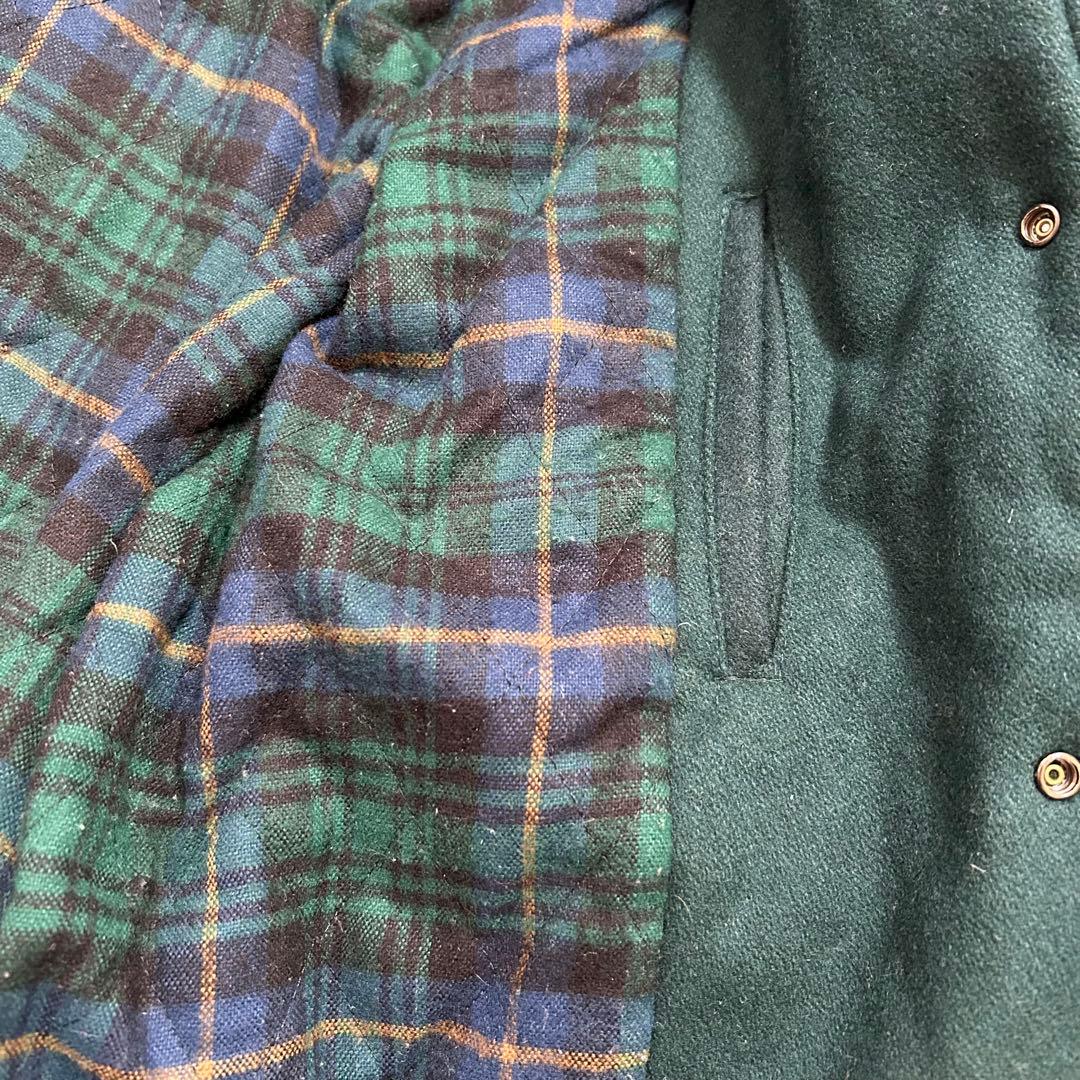 【kanaka】ユニオンベイ【L】スタジャン バックロゴ レザー切替え　革