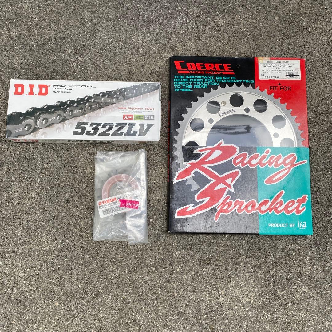DID チェーン、前後スプロケット　ヤマハ　FZR1000 3GM