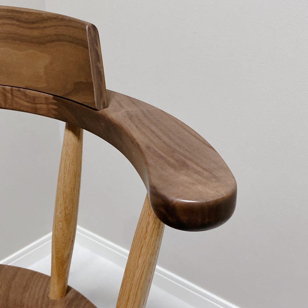 ナガノインテリア リアルアームチェア　極美品 回転チェア　DC341-0W