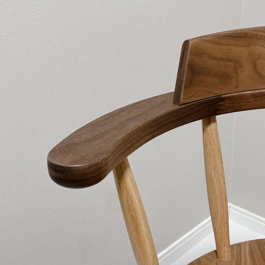 ナガノインテリア リアルアームチェア　極美品 回転チェア　DC341-0W