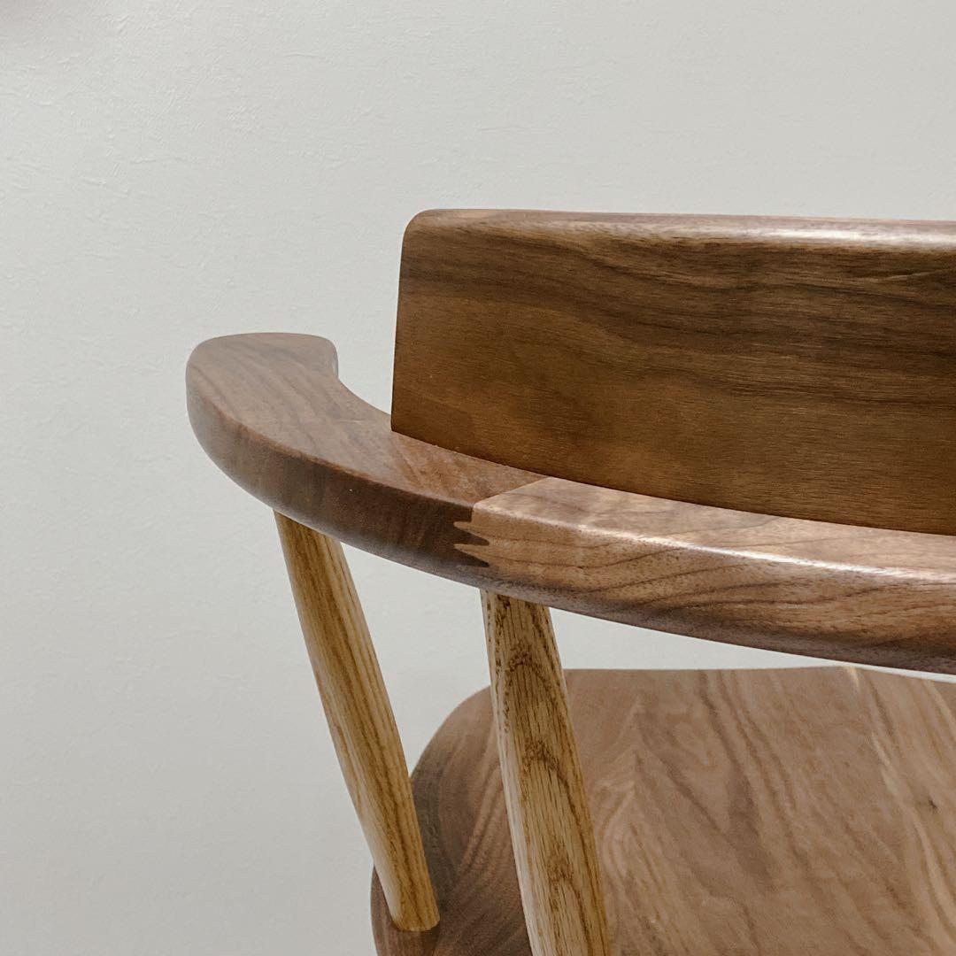 ナガノインテリア リアルアームチェア　極美品 回転チェア　DC341-0W