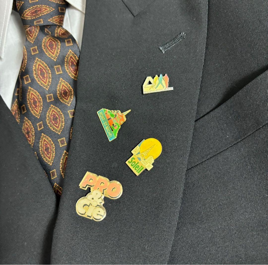 90s vintage レトロセットアップ スーツ ピンズ No.32