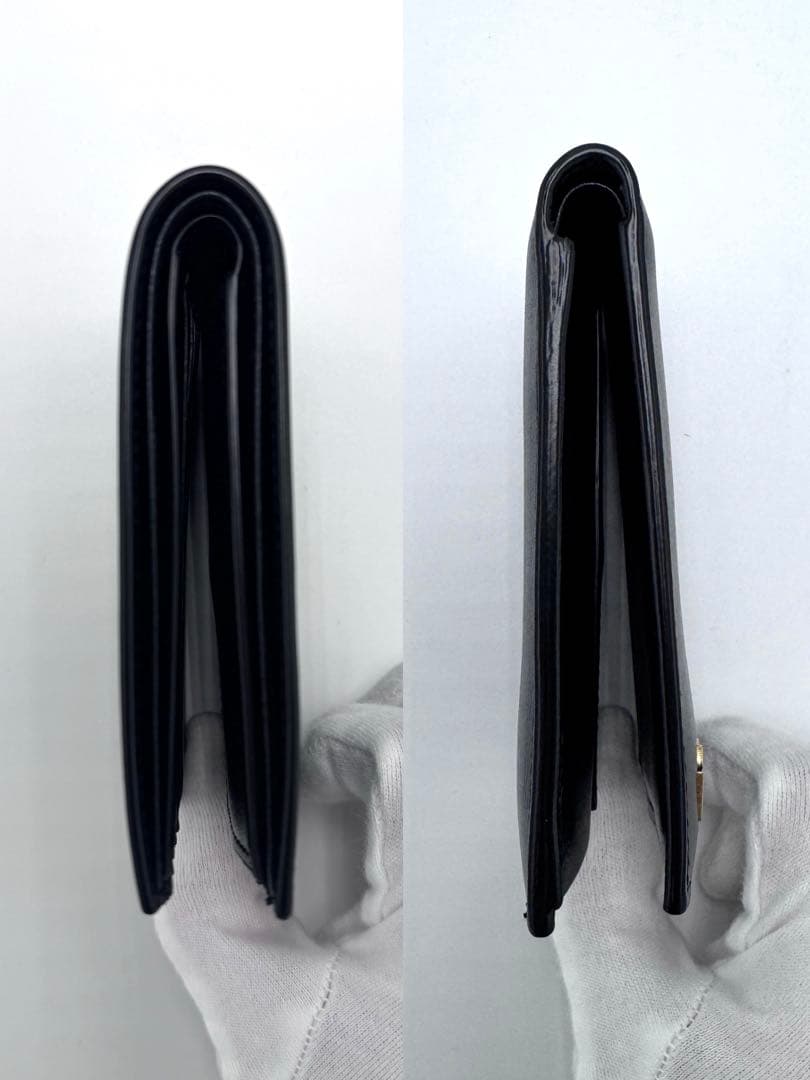 【超美品】サンローラン 二つ折り財布 小銭入れ付 YSL 610193 ブラック