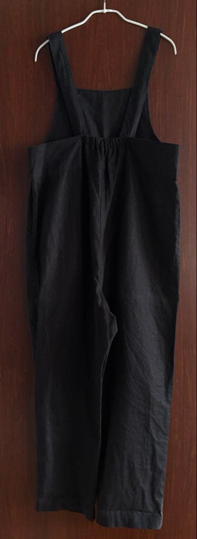 アトリエふわり　黒 サロペット レディース