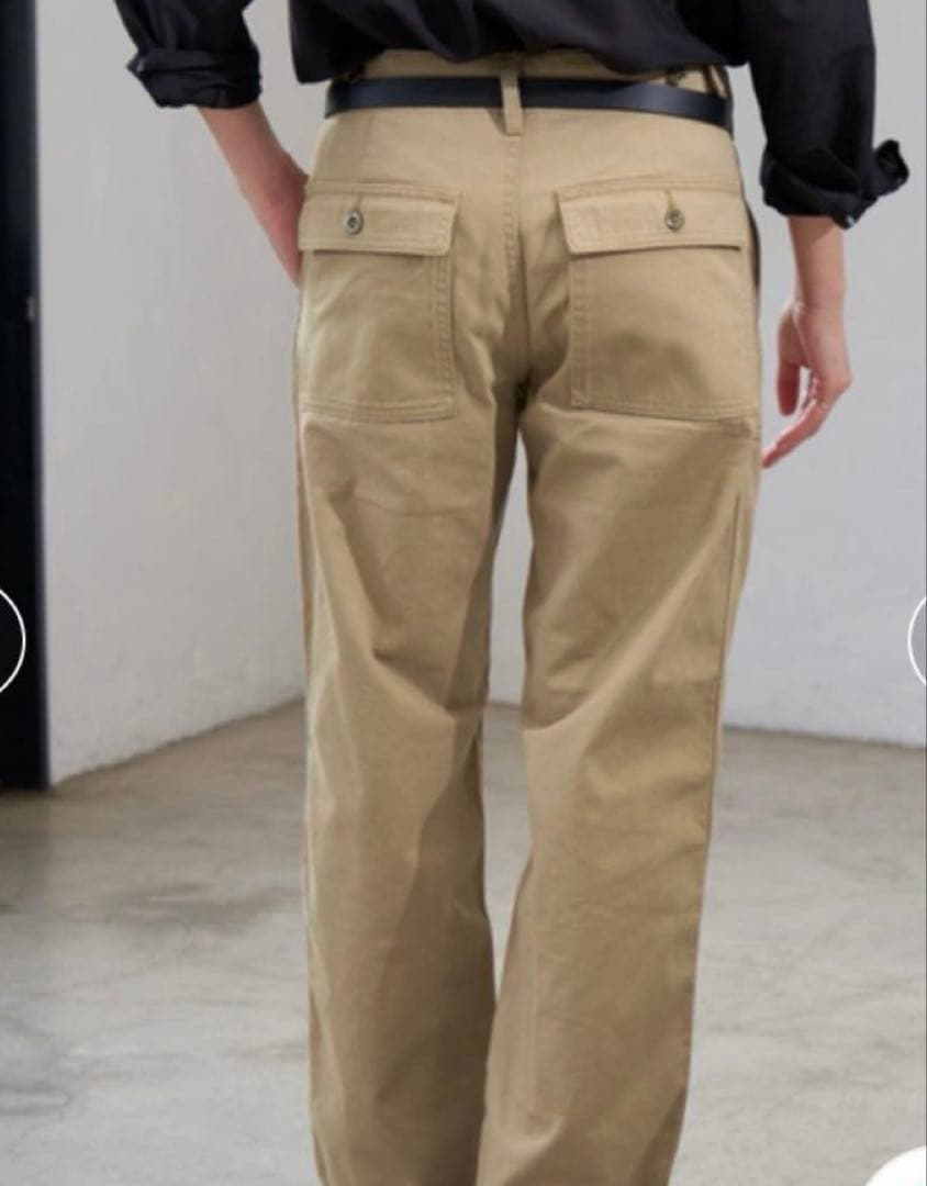 【未使用級】スピックアンドスパン ルーズ ベイカー パンツ ベージュ 38