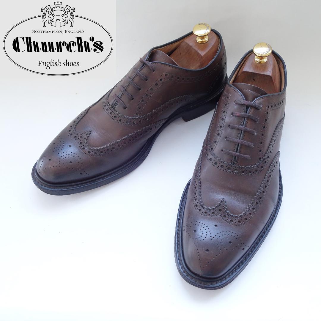 イングランド製☆送料無料☆美品☆チャーチ☆クリフォード 濃茶☆UK8=27cm☆
