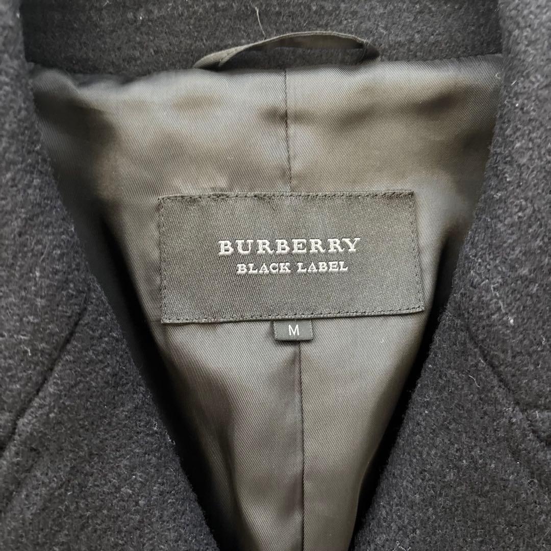 【美品】BURBERRY BLACK LABEL ピーコート ネイビー ウール