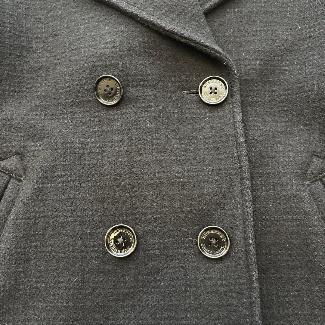 【美品】BURBERRY BLACK LABEL ピーコート ネイビー ウール