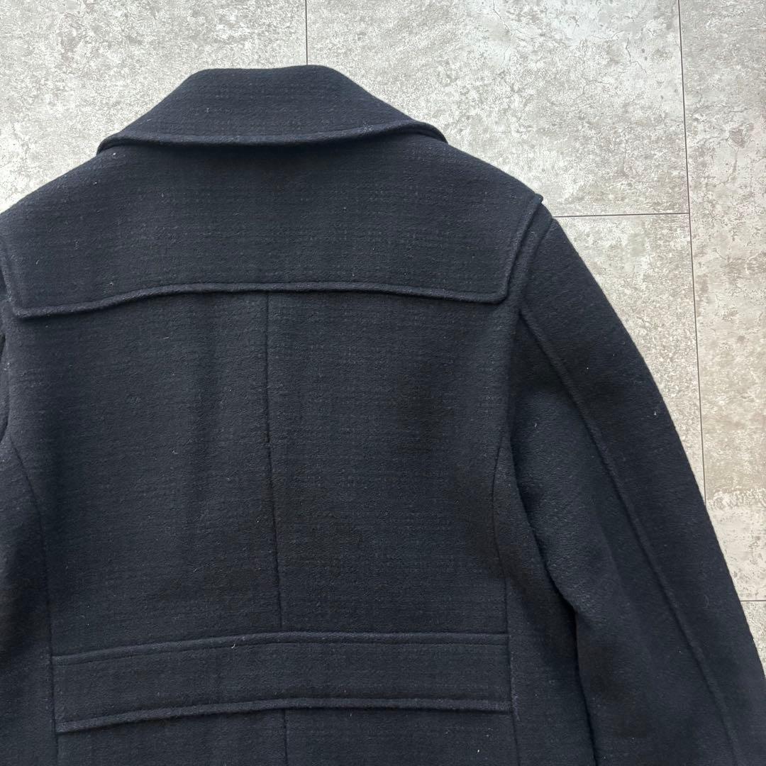 【美品】BURBERRY BLACK LABEL ピーコート ネイビー ウール