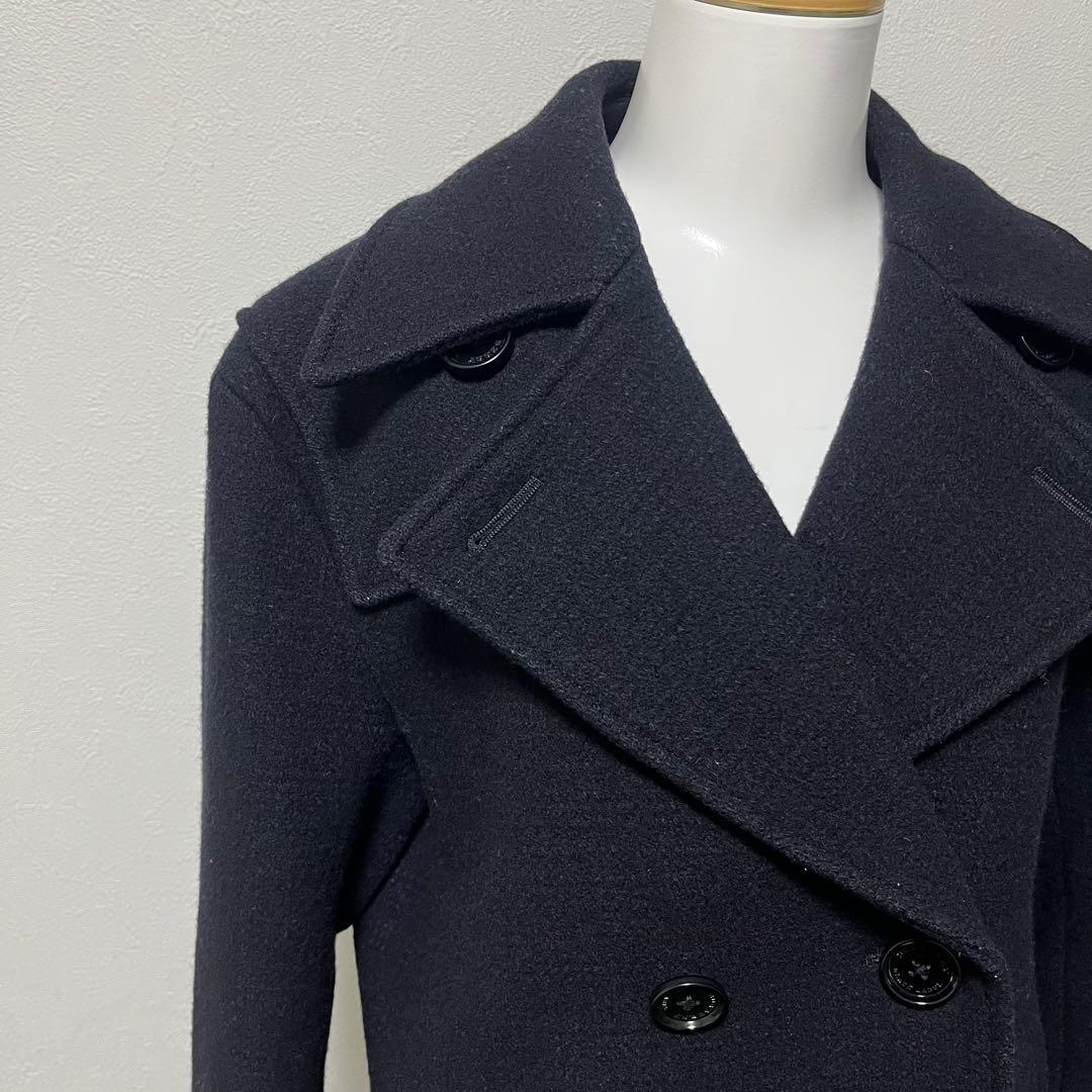 【美品】BURBERRY BLACK LABEL ピーコート ネイビー ウール